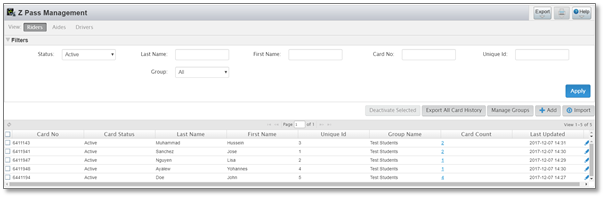 Z Pass Management – Zonar Systems Support