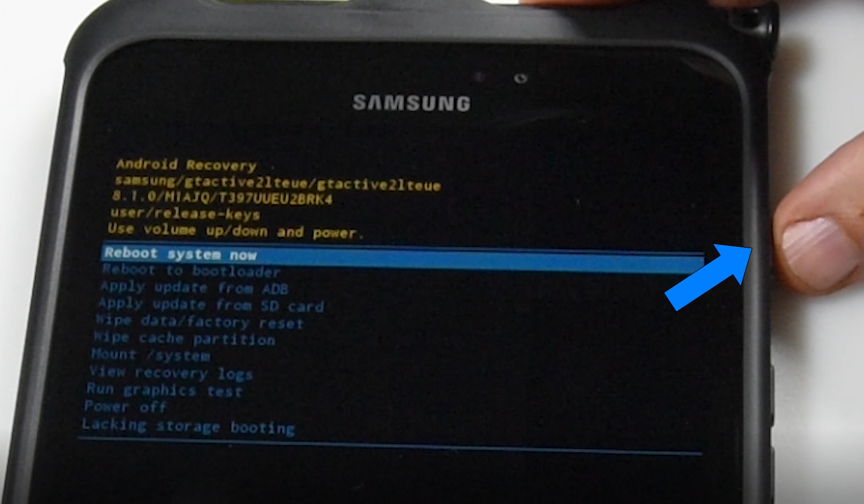 How to reboot clearance samsung tablet